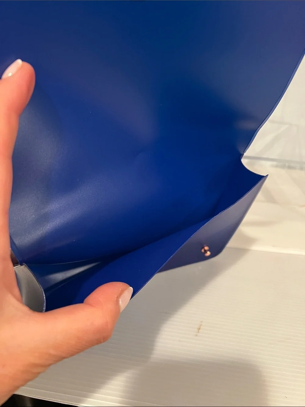 Augustinus Bader Royal Blue Silicone Cosmetic Clutch